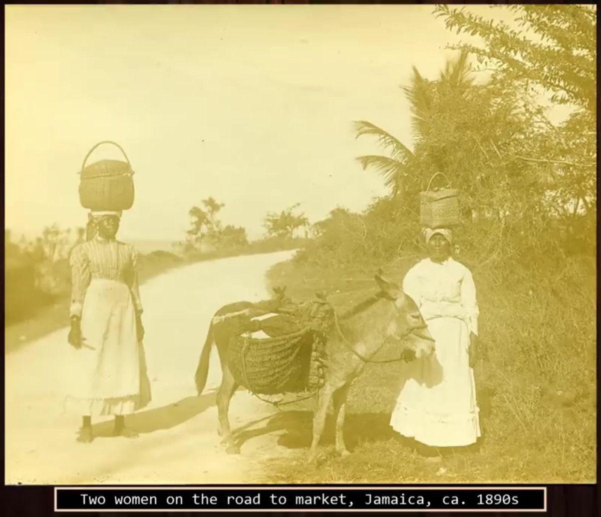 Unsure of source.But a thread of rare vintage photos of every-day life in Jamaica before the 1900s.(with captions) 