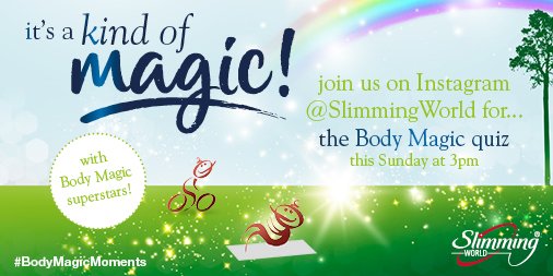 Slimming World on X: Let's get quizzical! This Sunday we're hosting a  special #BodyMagicMoments #Quiz on our Instagram Stories. Get ready to flex  your Body Magic knowledge and enjoy surprise appearances from