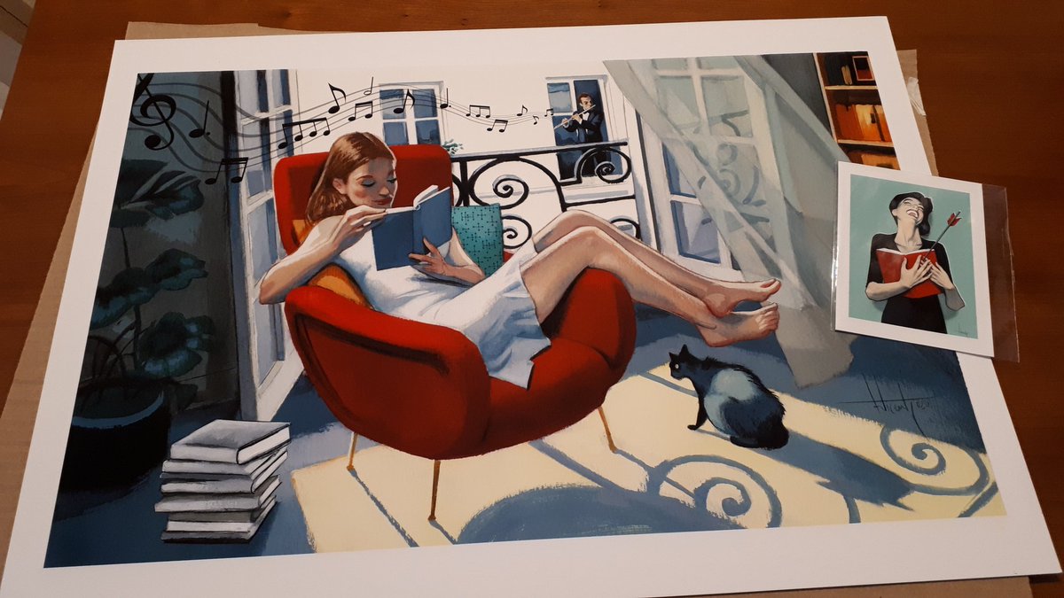 Acabo de recibir el regalo de cumpleaños que le voy a hacer a mi hermana 😀. Si le gusta tanto como a mí estará feliz 😍. Lectura en casa @FVicente_Illust https://t.co/YKf4mCv2Lg