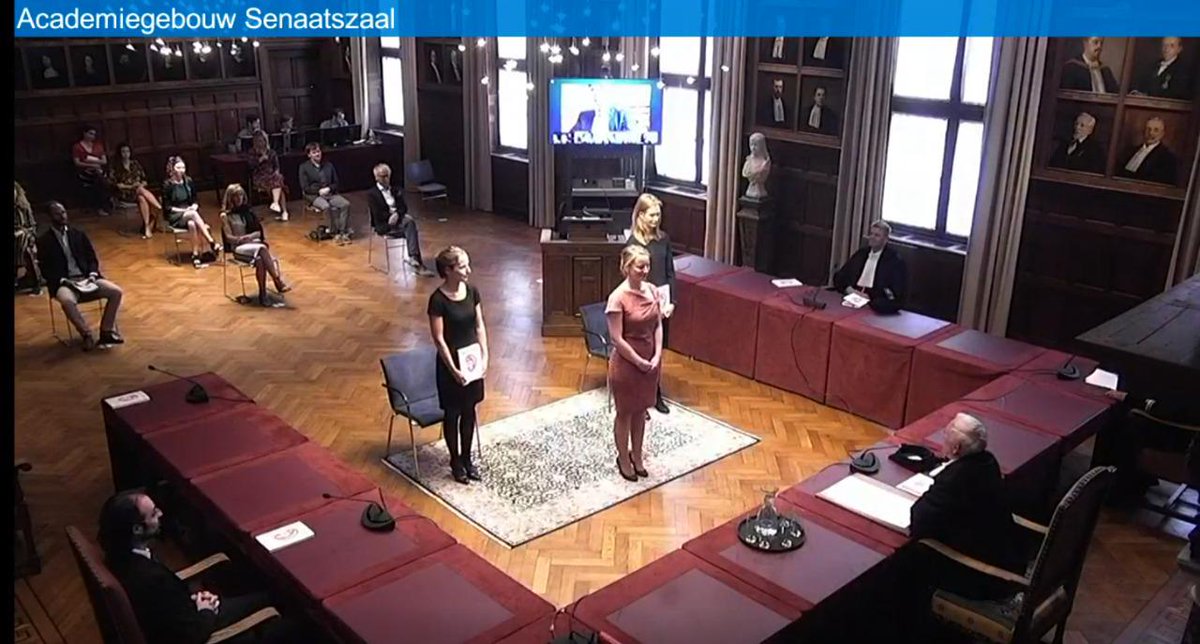 josmalda's tweet photo. Yesterday the impressive PhD graduation of Iris Otto (@_irisotto ) @UtrechtUni. Due to current situation only few people could be physically present, but many followed the ceremony online. #Biofabrication #Proud @RicLevato @rmutrecht @UMCUtrecht @MylenedeRuijter @VET_UniUtrecht https://t.co/HJulTp9x37