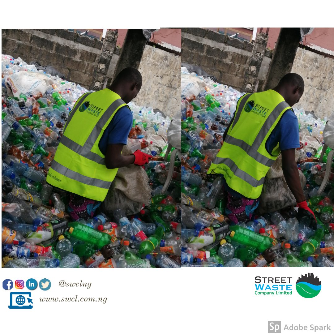 swclng's tweet photo. Waste to wealth: Converting our post used PET to cash at  @swclng, we are turning your post used plastics into raw materials, giving it another life.
@ranigeria @fbralliance @taiwoadewole @NickymakasAmaka @Unilever #streetwastecompany https://t.co/WwZxSTPdbs