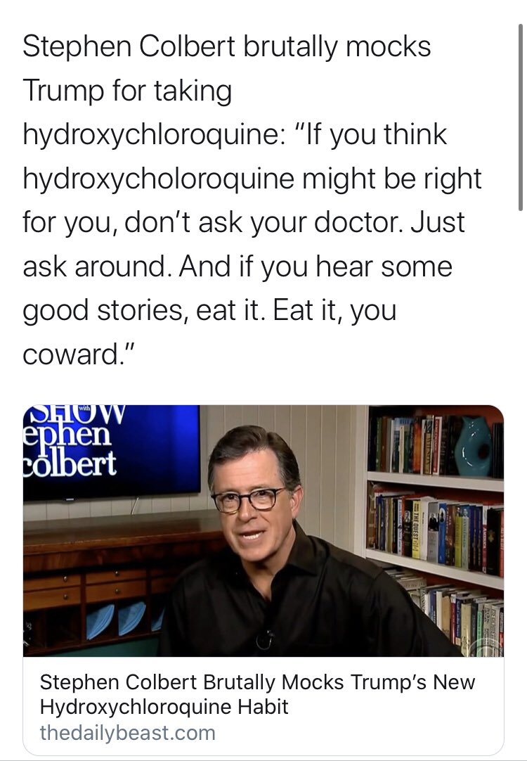 And formerly funny man  @StephenAtHome. The death of comedy because woke evangelizing gets more eyeballs is really sad.