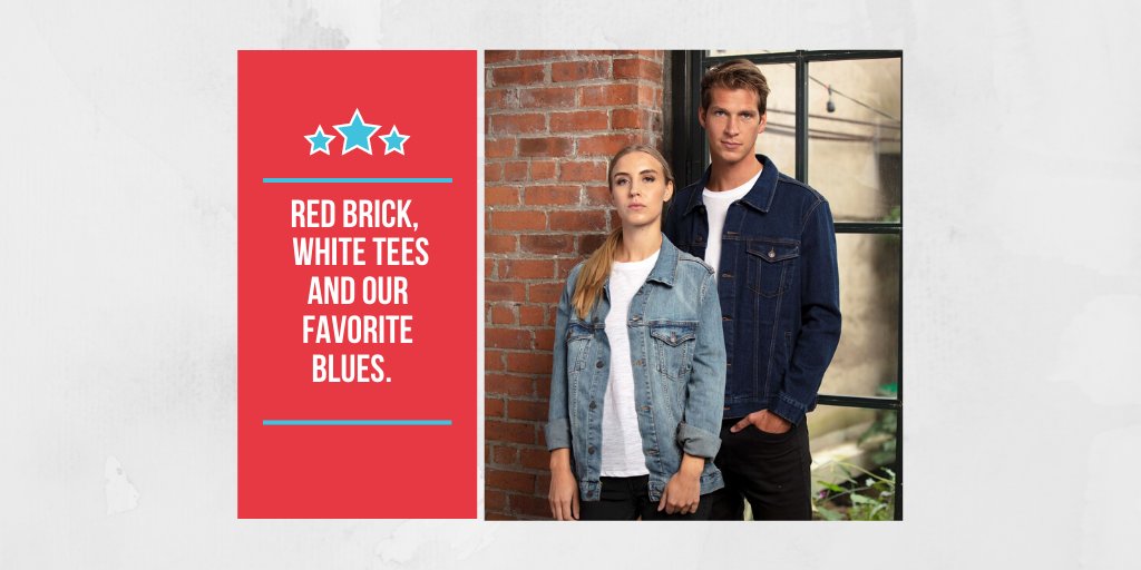 alphabroder's tweet image. This holiday worthy unisex blue jean jacket from @ThreadfastApp and the promise of a three day weekend is all we need to celebrate #alphabroder style.
bit.ly/3dKC5hY
#cooljacket #threedayweekend #4thofjuly
