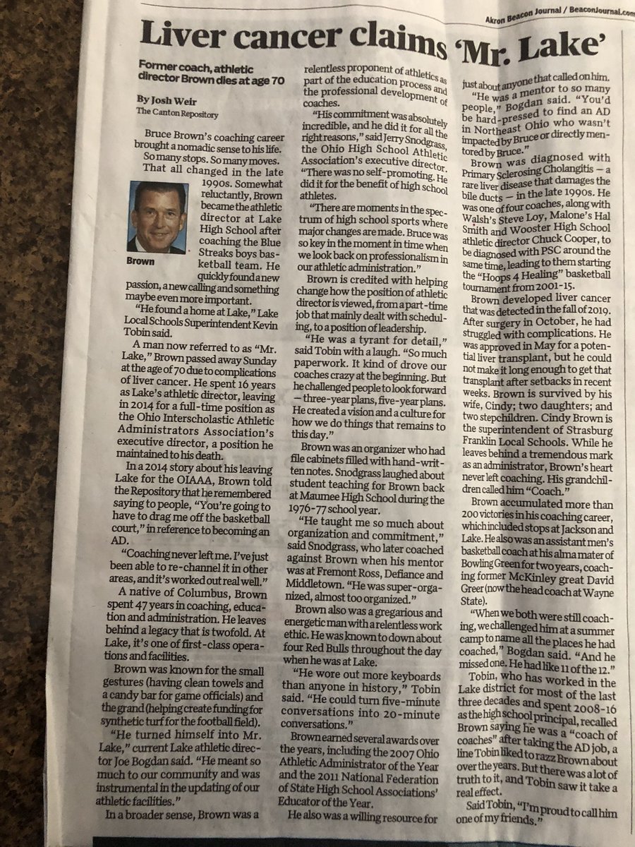 ohioiaaa's tweet photo. As we lay our friend, colleague and mentor to rest over this 4th of July BBQ weekend, may we always remember to do our work with “Bruce Brown Quality” (BBQ). Bruce was a class act and we are all better athletic administrators for having known him. RIP Bruce. https://t.co/JUdu6FjZFC