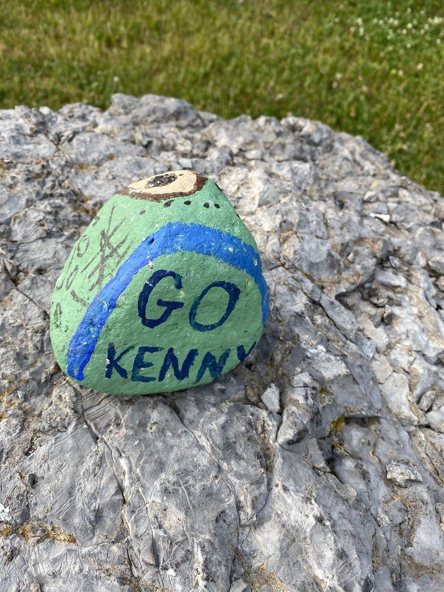 ottpak's tweet photo. It’s been awhile since I found a lot of #paintedrocks but came across this grouping in the burb behind Deer Run Park. #getoutside #dogwalk https://t.co/KyNY4fXsO6