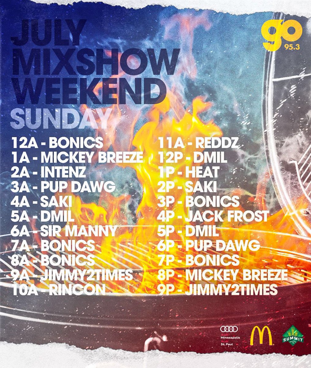 RealDjIntenZ's tweet photo. 4TH OF JULY MIXSHOW WEEKEND GOING DOWN RIGHT NOW ON YOUR FAVORITE LIVE AND LOCAL RADIO STATION @Go953mn !!!!!!!
JOIN ME FOR YOUR LATE NIGHT/EARLY MORNING PARTY!!!
SEE YOU AT 2AM
#DJINTENZ
#GO953
#LIVEANDLOCAL
#4THOFJULYWEEKEND https://t.co/XCdWUXzeqK