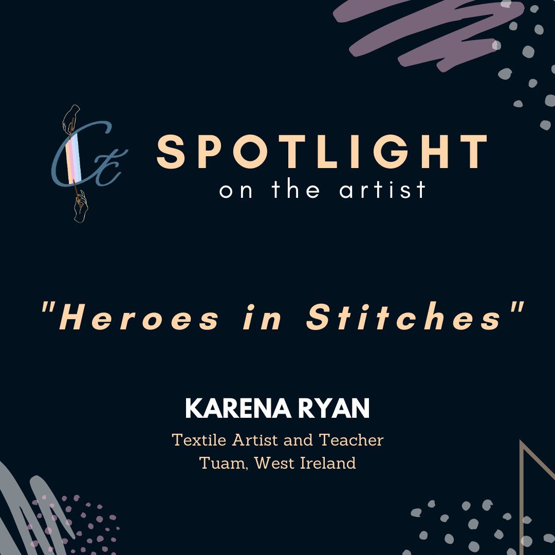 CreatethruCOVID's tweet photo. A special #SpotlightontheArtist feature! @KarenaRyan is a textile artist and teacher from West Ireland fundraising for @Heroes_Aid through her beautiful creations of "Heroes in Stitches". Support Karena's work at
https://t.co/Dokpl6QSvZ https://t.co/EG4KkEiVlI