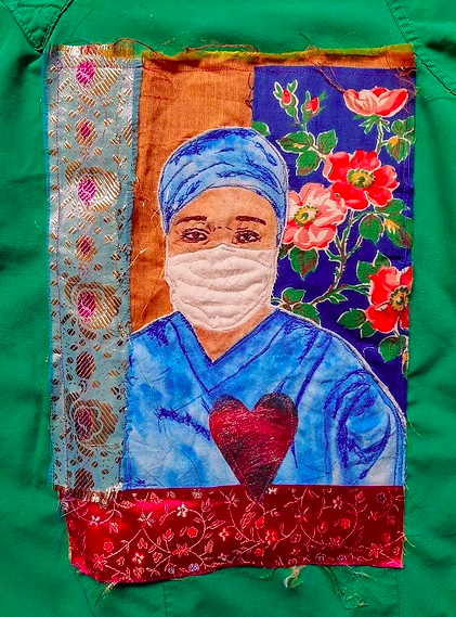 CreatethruCOVID's tweet photo. A special #SpotlightontheArtist feature! @KarenaRyan is a textile artist and teacher from West Ireland fundraising for @Heroes_Aid through her beautiful creations of "Heroes in Stitches". Support Karena's work at
https://t.co/Dokpl6QSvZ https://t.co/EG4KkEiVlI