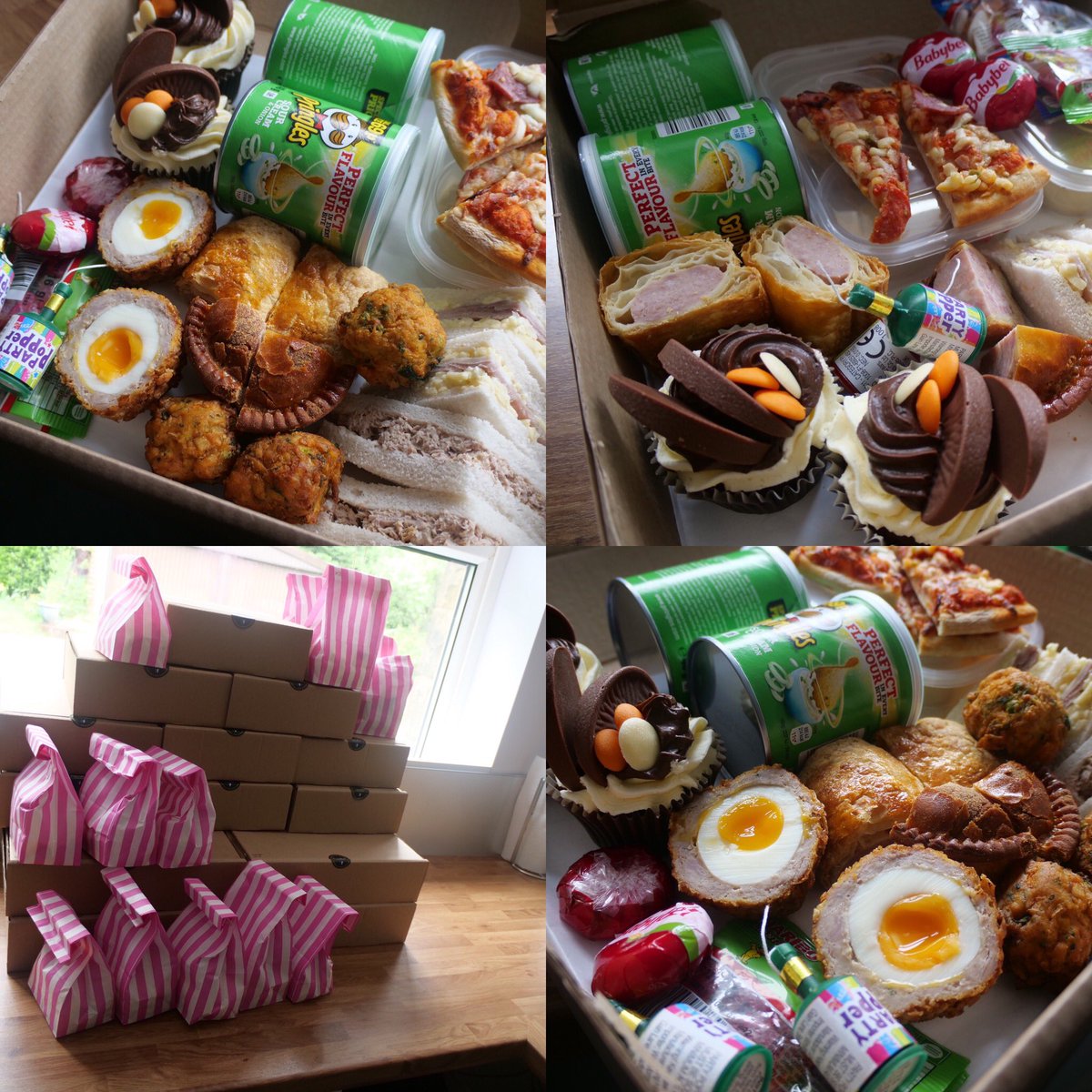 RachAlsKitchen's tweet photo. Some pictures from todayโs #catering #deliveries including a #birthday #ploughmans .. #childrens #zoomparty #partyboxes and a 45 minute #online #tapasfeast with the guys and girls from @PrivateOfficeHQ .. a good day .. https://t.co/9JXPbbhsGY