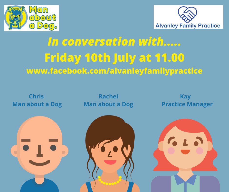 Alvanleyfp's tweet photo. We’re on a roll with our #inconversationwith series and delighted to welcome @ManAboutADog2 next Friday live on Facebook.  They will talk about being #suicide survivors surviving everyday and how, as experts by experience, they support others https://t.co/cprkVo85Q7
