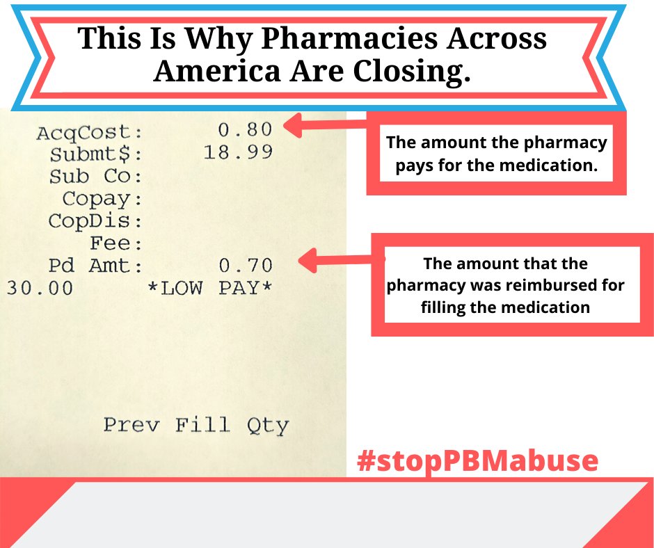  @karandy1027When I first learned of PBMs reimbursing trusted pharmacies below cost, I wasHow is this legal? THIS IS THEFT! We shouldn't obtain any product without paying for it & to justify this practice as Middlemen/PBMs, make more than pharmacists providing critical services