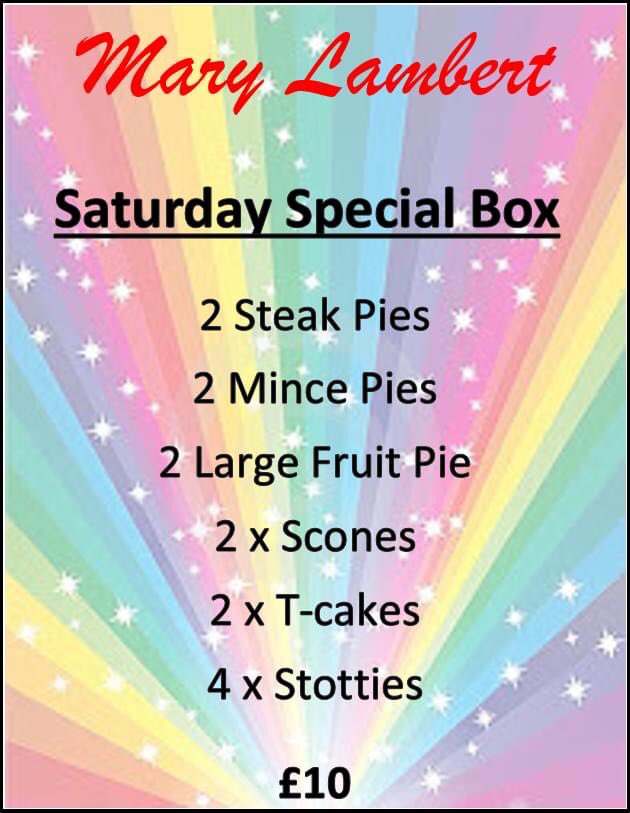 Saturday specials with free delivery