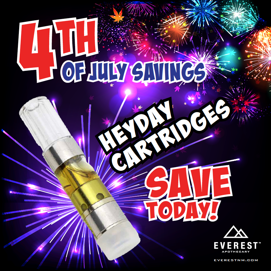 everestnm's tweet photo. Stop by our 4th of July sale.
*
*
#HeydayPAXPod #everestapothecary #everestnm #medicalmarijuana #mmj #nmmmj #medicate #cannabinoid #medicine #terpenes #medicalcannabis #PAX #PAXPremiumVaporizers https://t.co/52rQ5REh7v