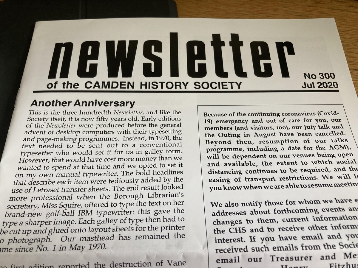 secretartistNW5's tweet photo. Look what's just arrived! One of my favourite publications. I just love being a member of The Camden History Society. I learn so much from it. Well worth joining. @CamdenHistory https://t.co/8kA1IjH885