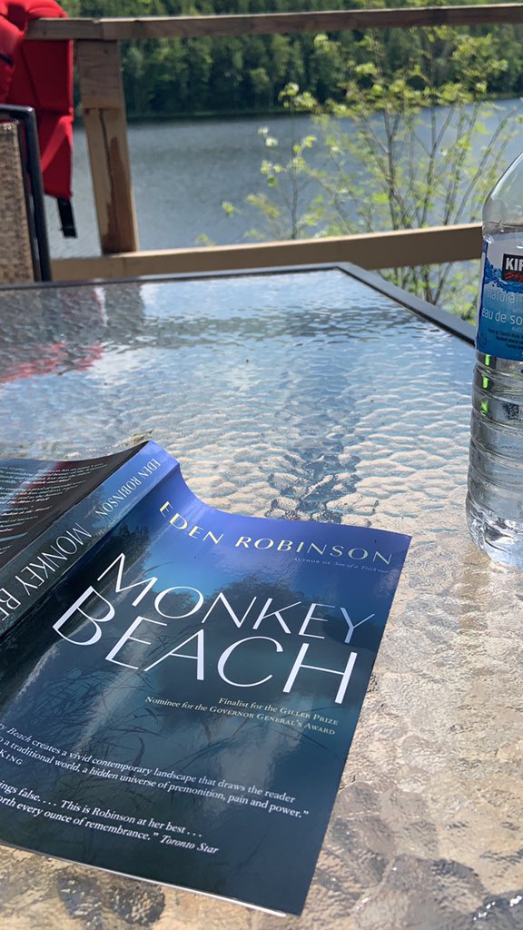 mag_raff's tweet photo. Taking advantage of this perfect day. I’m reading all of my schools NBE novels for more context when I teach NDW4M. @CIndigeneity @OCDSB #indigenousreads #monkeybeach #Haisla https://t.co/TA0zcin09l