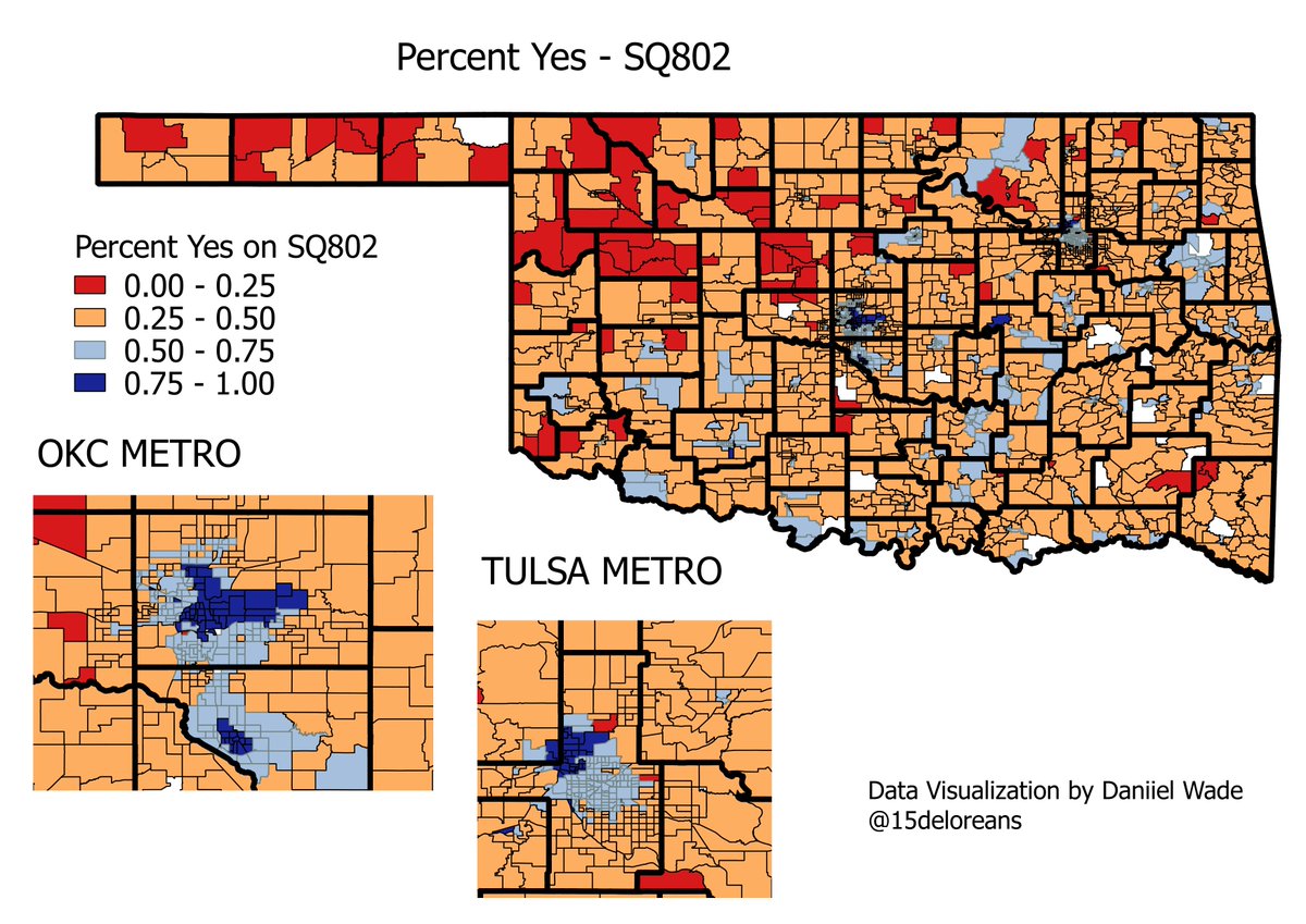 Next, I looked at precinct-level data for SQ 802. Again with the missing precincts, but I'm too busy to debug.