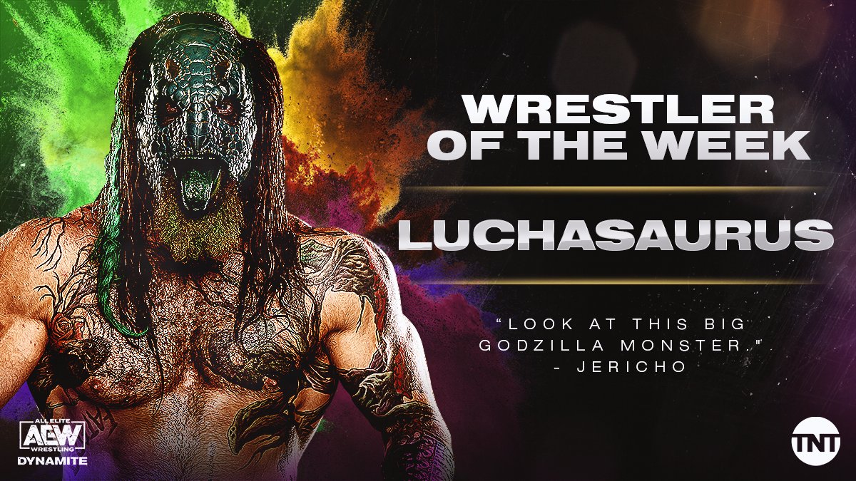 .@luchasaurus proved you don't mess with dinosaurs. Drop a 🦖 for our Wrestler of the Week