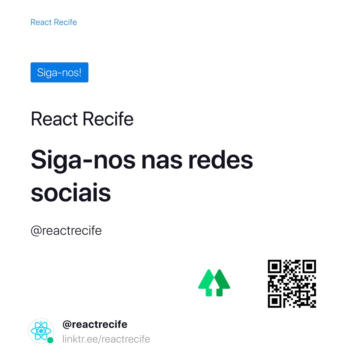 ReactRecife's tweet image. Eae galera, Tudo bem com vocês 😄?
No dia 08/07 ás 19hrs vai ocorrer o #6 Meetup do 
@ReactRecife e será Online lnkd.in/dF442H7!
Iremos ter 2 talks 👇🏾[1/4]