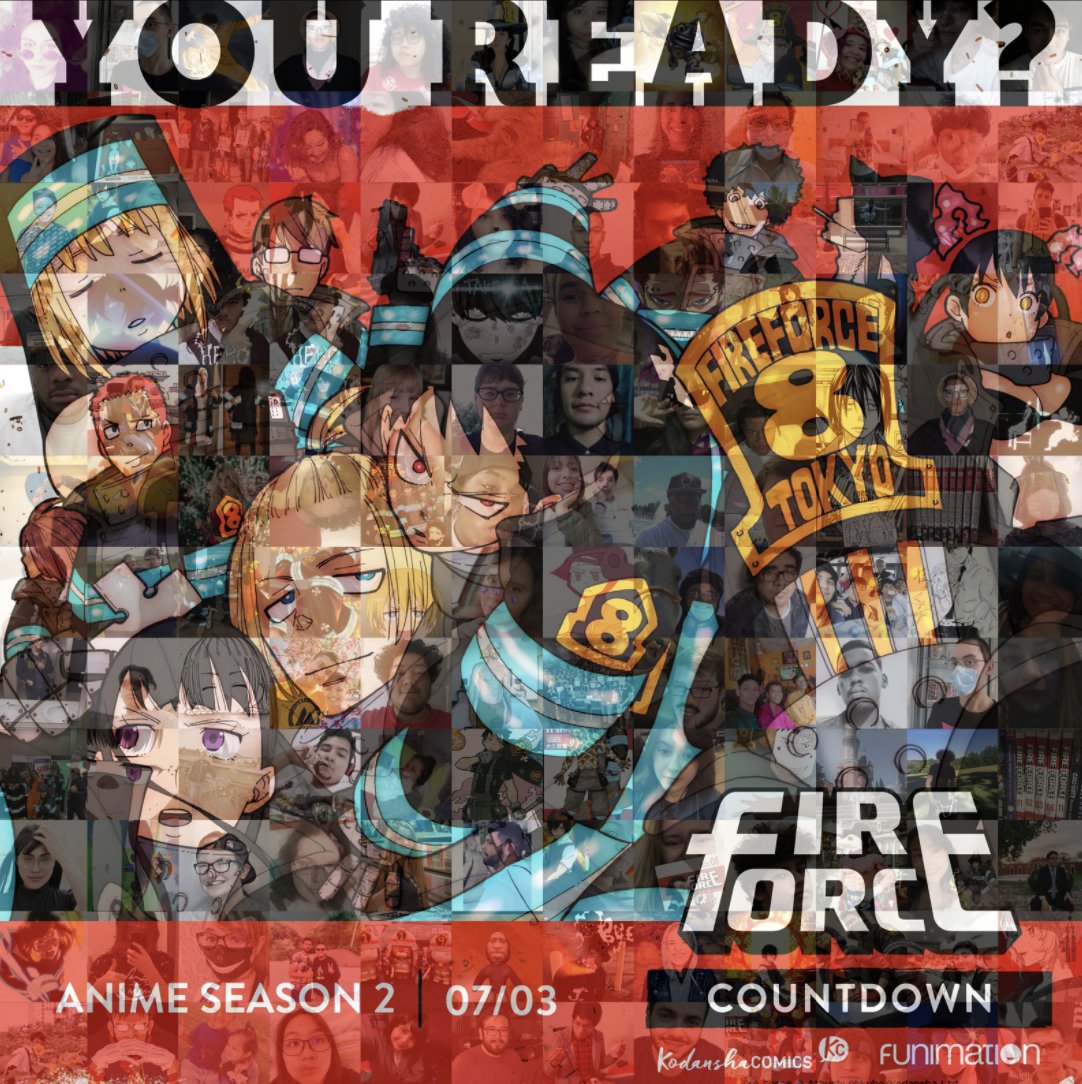 KodanshaManga's tweet photo. So hyped for FIRE FORCE #anime Season 2! 🤩
Check out what other fans are saying on the #FireForceCountdown Wall!
https://t.co/mhTAS8o2bq https://t.co/MSVuzdl6d4
