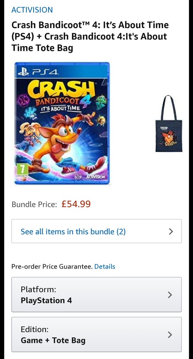Canadian Guy Eh Amazon Uk Is Advertising An Edition For Crash Bandicoot 4 It S About Time That Comes With A Tote Bag Thanks To Toms Manfield Over On Instagram T Co Afqudsl7uh T Co H2rrhu24r0