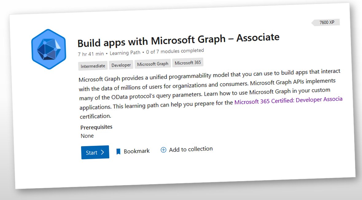 eesjimenezp's tweet image. Continue with learning for obtain my certification of Microsoft 365: Developer Associate #microsoftdeveloper #MicrosoftGraph