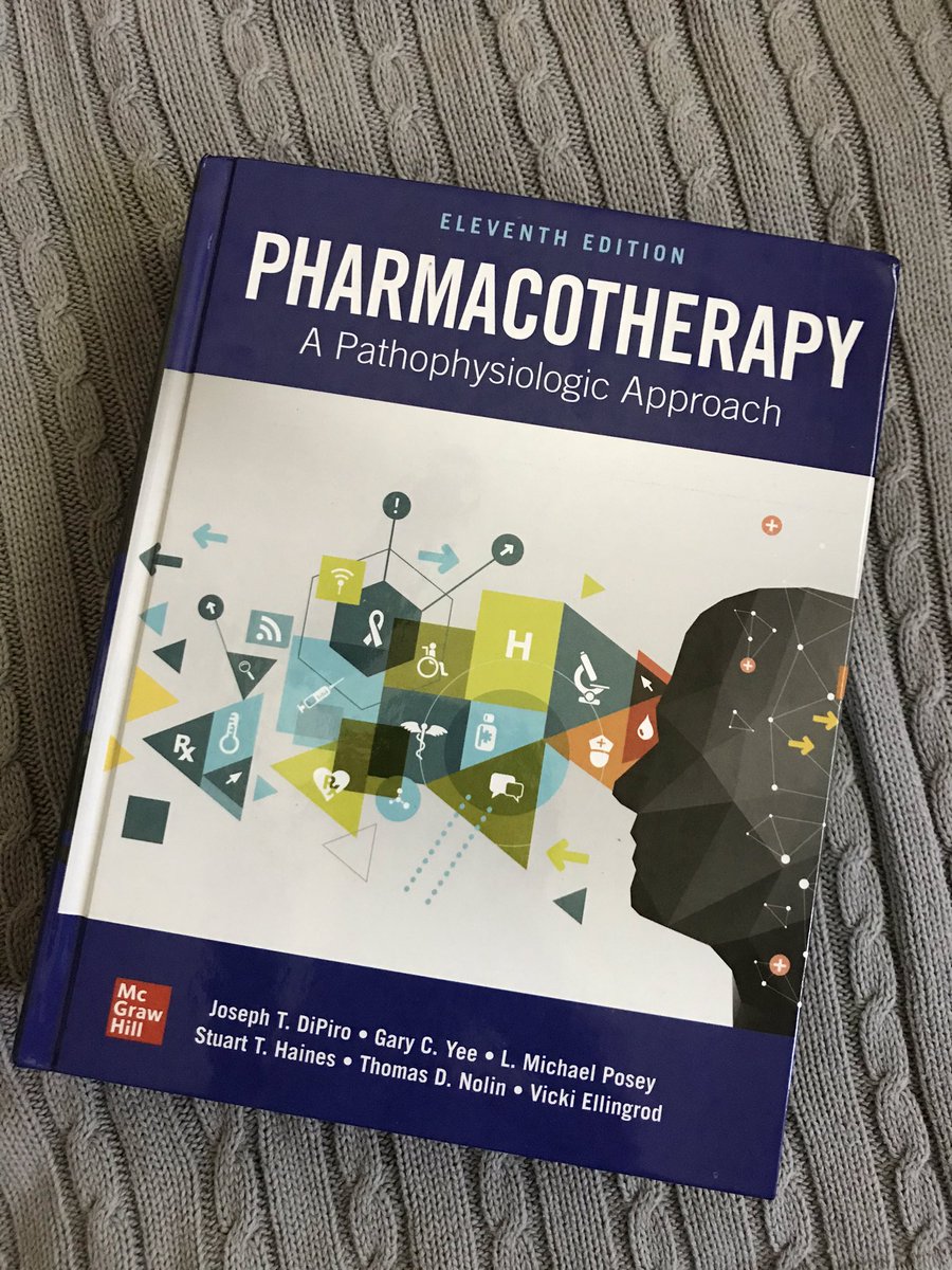 So happy to finally get the latest physical edition of the Dipiro Pharmacotherapy!! It is a very special and great feeling when you read from a physical copy in the era of ebooks and online lectures! @DiPiroPharmaco