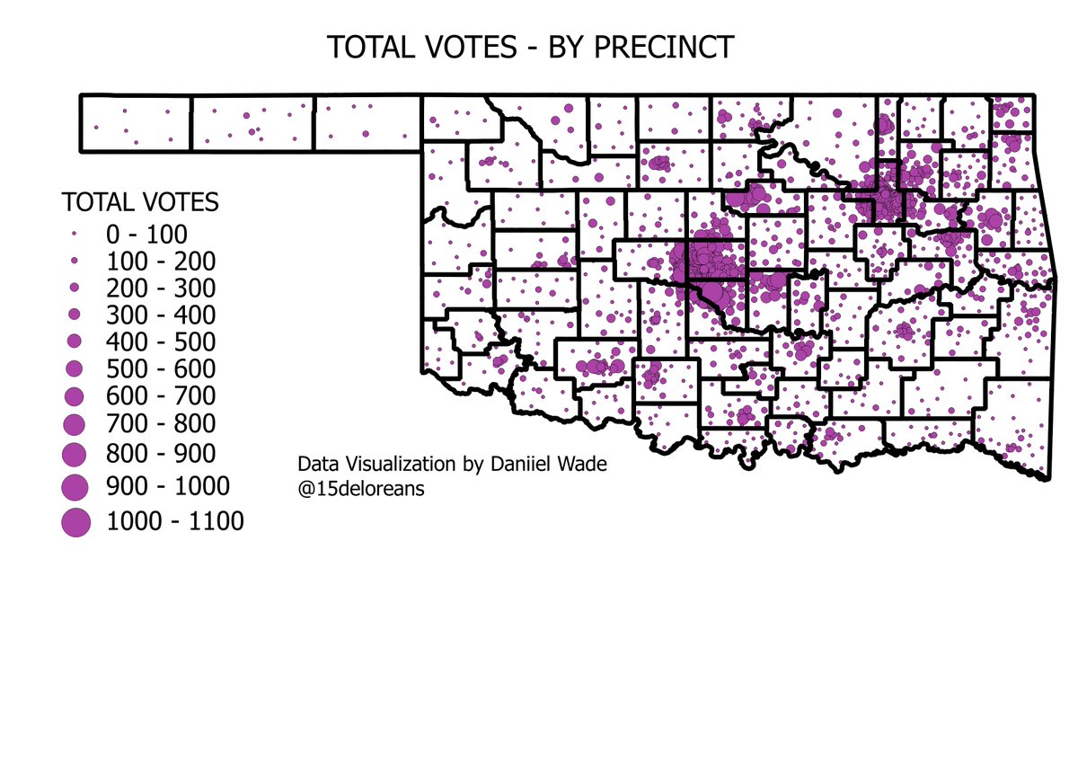 Dirt don't vote, as they say. So here is total number of voters who showed up at each precinct: