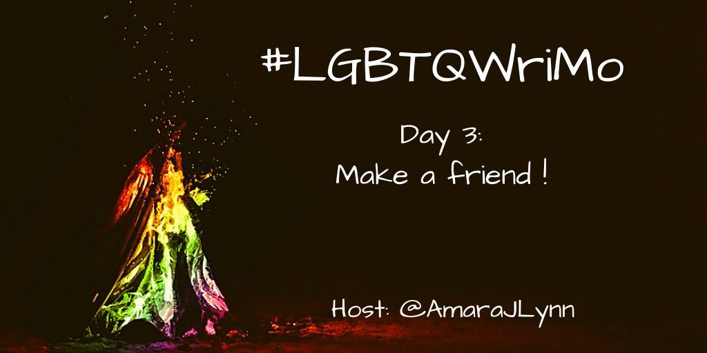  #LGBTQWriMo d3. Well, I introduced myself earlier in this thread. I love puns and memes and usually have about 100 of them on my phone at any given time. I also love 'dad jokes'.