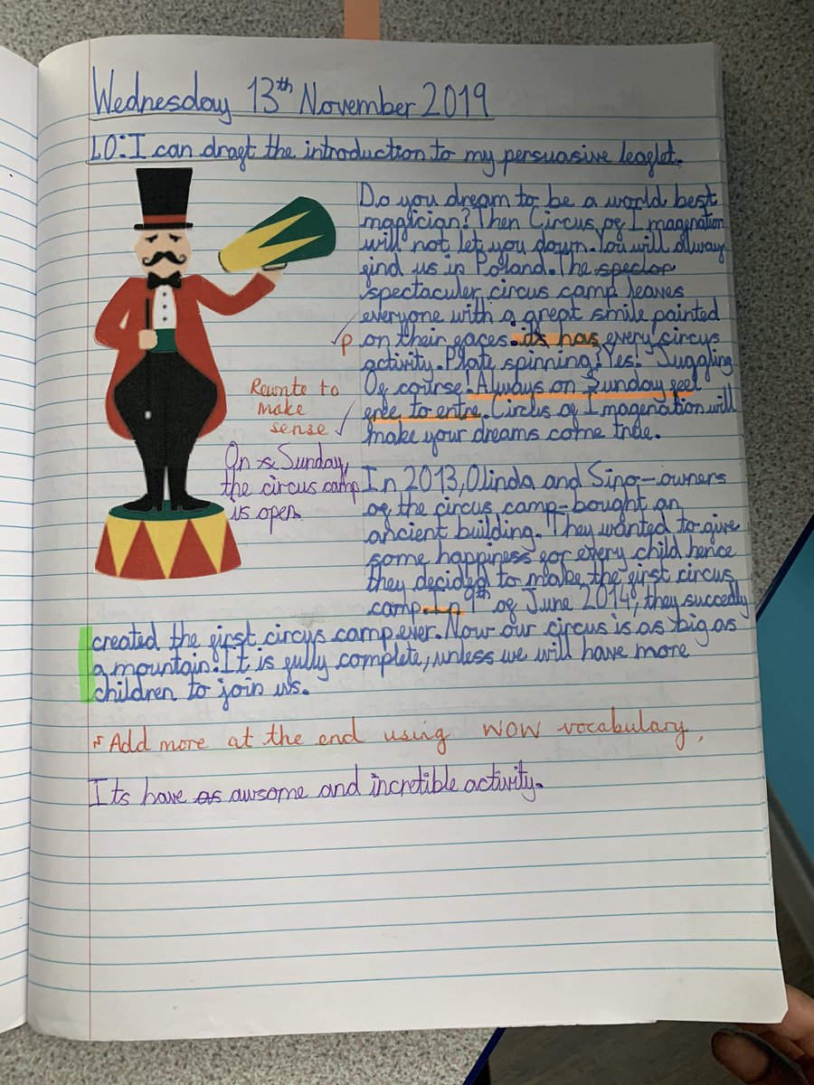 PriyaMistry23's tweet photo. Year 6 planned and wrote wonderful persuasive booklets about their own magical circuses. They were inspired by ‘Leon and the place between’ Mini Mission by @TheConcentricC ⛺️ #minimission #year6 #concentric #persuasivewriting https://t.co/3ucm5g2xIL