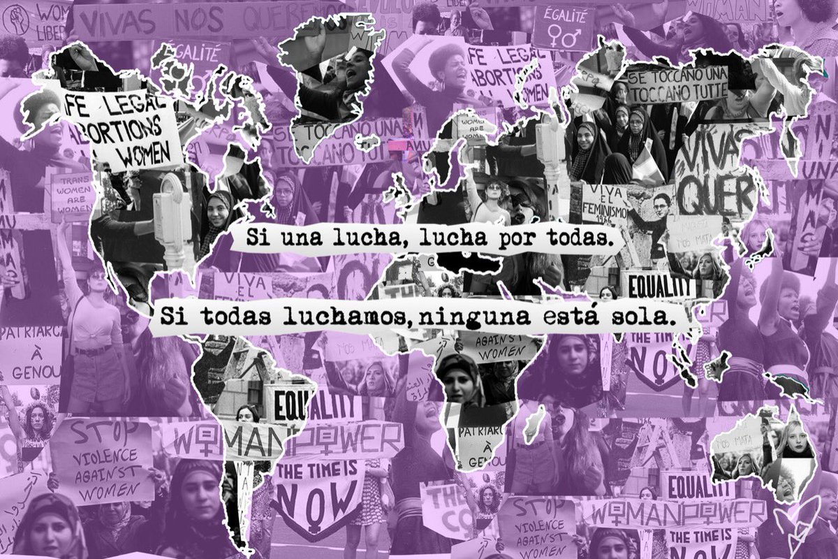 femxfem_'s tweet photo. Ya no más AMÉRICA LATINA SERÁ TODA FEMINISTA sino EL MUNDO SERÁ TODO FEMINISTA O NO SERÁ 🔥💜💜💜🌎🌎 #FeminismosSinFronteras https://t.co/tGCkr9w042