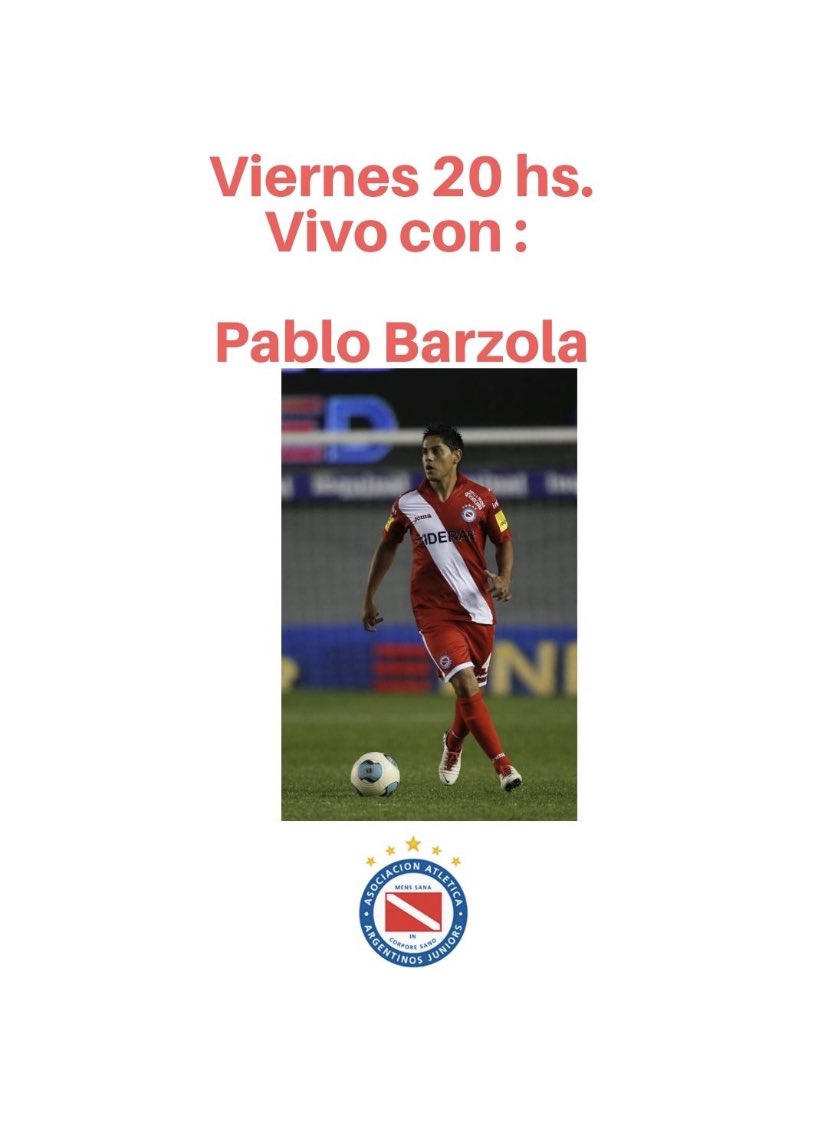 Hoy no te pierdas el Mano a Mano entre <a href="/matiasjcordoba/">Mati Cordoba</a> y Pablo Barzola en nuestro IG @senioroficialaaaaj Los esperamos a todos. <a href="/AAAJoficial/">Argentinos Juniors</a> <a href="/aaajysugente/">Argentinos Jrs y Su Gente🐞</a> <a href="/InfoAAAJ/">Info AAAJ</a> <a href="/InferioresAAAJ/">El Semillero del Mundo</a> <a href="/BichoInfo1904/">Bicho Info</a>