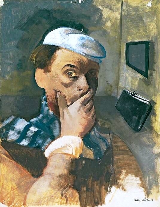At the end of the decade his work takes on a darker edge, the persecution of the Jews in Germany was widely known in Belgium. Self-Portrait (1938), Fish Market (1936), Self-Portrait with Brother (1937) & Self-Portrait in the Studio (1938)