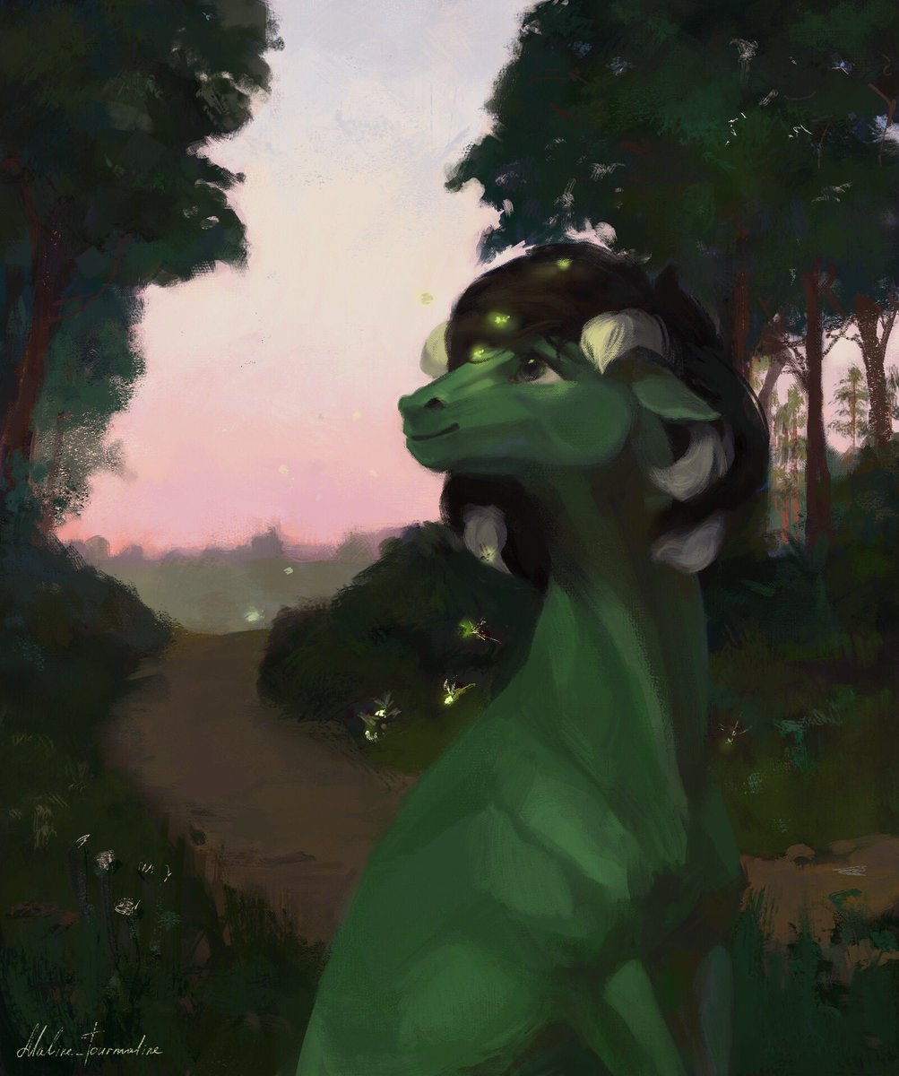 MaddyTourmaline's tweet photo. /Twilight Fireflies #commission https://t.co/Nr6xuE7ron