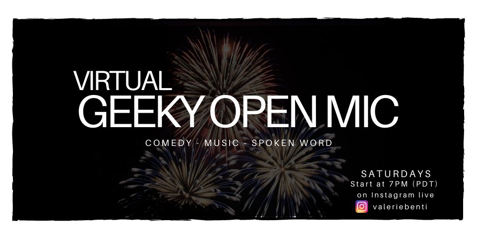 Geeky_Comedy's tweet photo. Tomorrow is the 4th of July. How will you be spending it?
For me, tomorrow is another Saturday, which means... #GeekyOpenMic!
(Fireworks for illustration purposes only, I'm scared of loud noises)
#GeekyComedy #VirtualOpenMic #VirtualComedy https://t.co/3kerh1s4l4