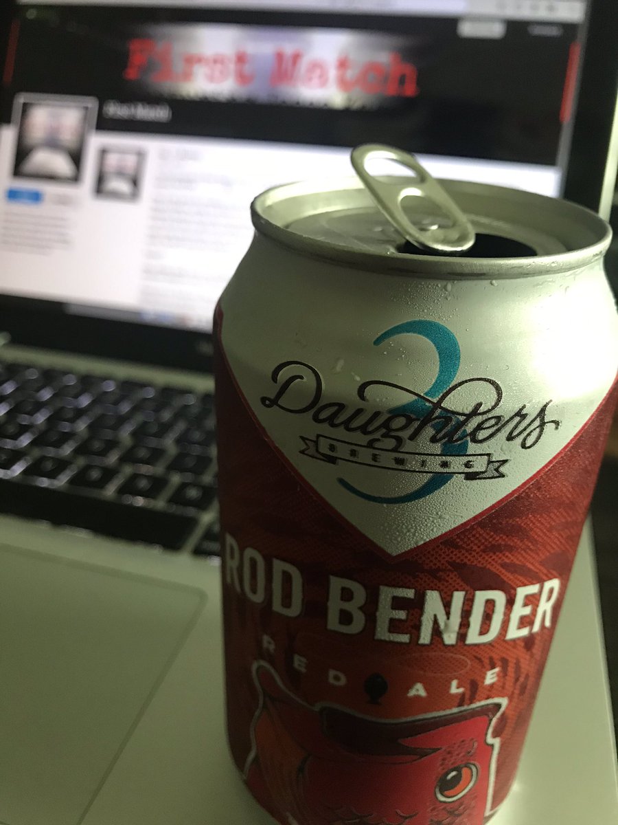 JesseKage's tweet photo. Just editing a few episodes of #FirstMatch on this #FloridaFriday with a #RodBender #RedAle from @3DBrewing! https://t.co/amDlD6w9ti