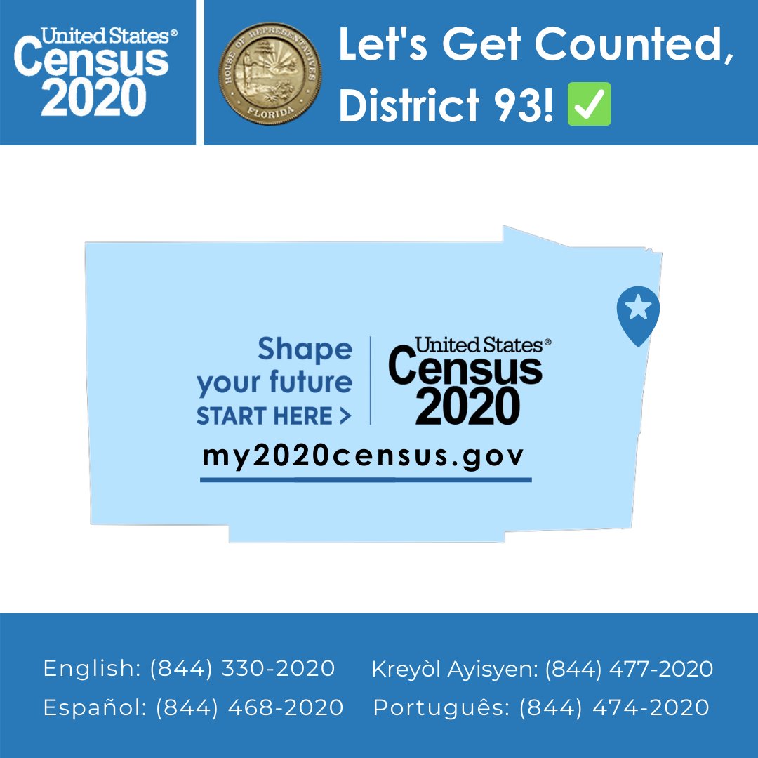 ChipLaMarca's tweet image. MY CHALLENGE TO YOU:
During these challenging times, we can all take 5 minutes to impact our community for 10 years by responding to the 2020 Census. @BrowardCounty’s census count impacts funding we receive for schools, roads, hospitals, healthcare and much more. Read to the end.