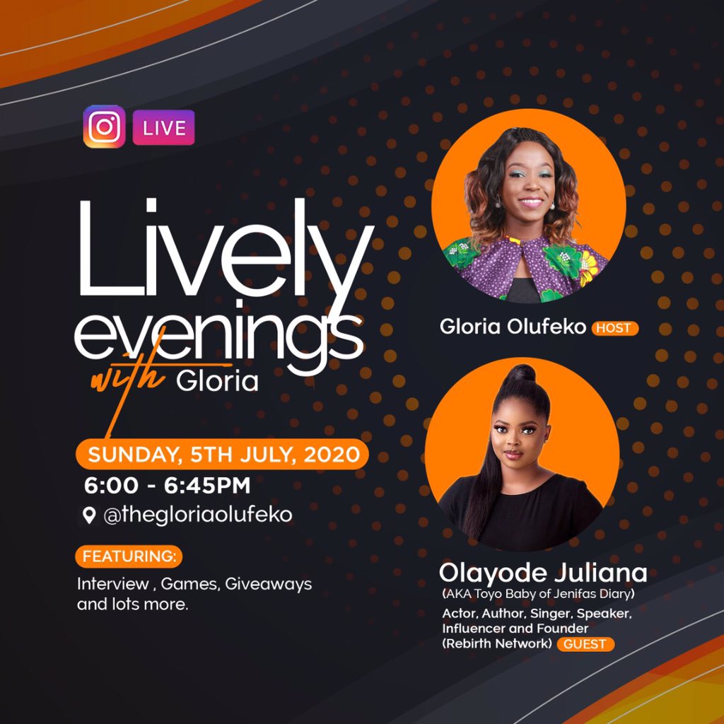 ExposurewithGlo's tweet photo. Who watched Jenifas Diary!!
You abi?
Shebi you know Toyo baby ehn I’ll be going LIVE with her on Sunday 
The venue is my Instagram Page 
Time 6:00pm
Boya you should set your alarm
😀😀😀

Kindly RT https://t.co/ltAmuYybPL