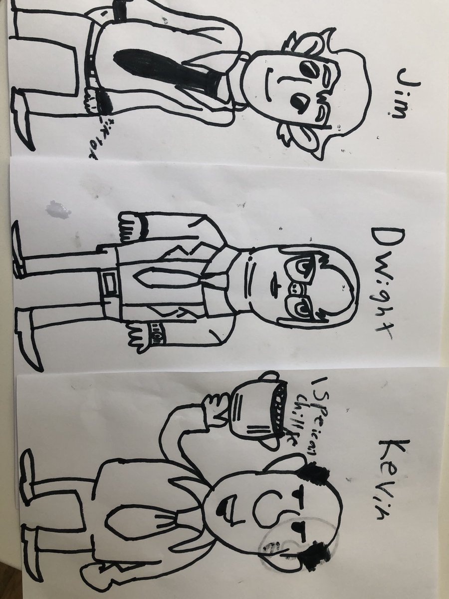 ⁦<a href="/BBBaumgartner/">Brian Baumgartner</a>⁩ ⁦<a href="/rainnwilson/">RainnWilson</a>⁩ ⁦<a href="/johnkrasinski/">John Krasinski</a>⁩ my 8yo kid taught himself to draw stuck at home.