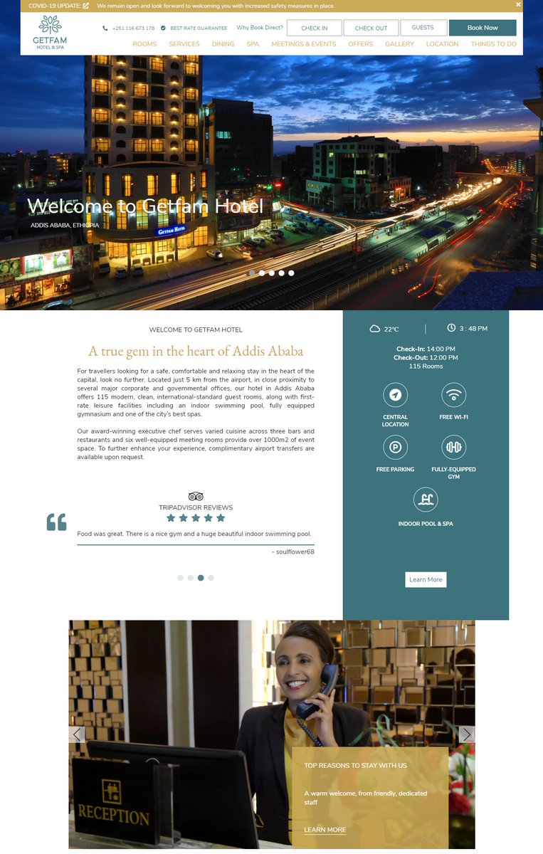 aleph_hosp's tweet image. Explore Getfam Hotel &amp;amp; Spa&apos;s new logo and website launched by the corporate team at Aleph Hospitality during this challenging period.
getfamhotel.com...The new website proudly showcases enhanced functionality, design &amp;amp; imagery.
#Getfamhotel #Alephhospitality #hospitality