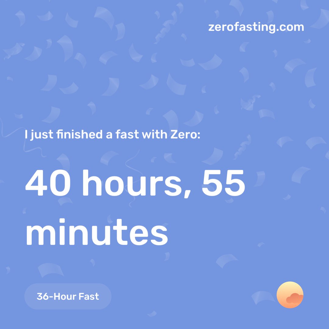 bfishe's tweet photo. Just finished a 36-Hour Fast fast with Zero, check it out! #fastofjuly
https://t.co/pxCxbrKUMD https://t.co/VkBSrVU4aY