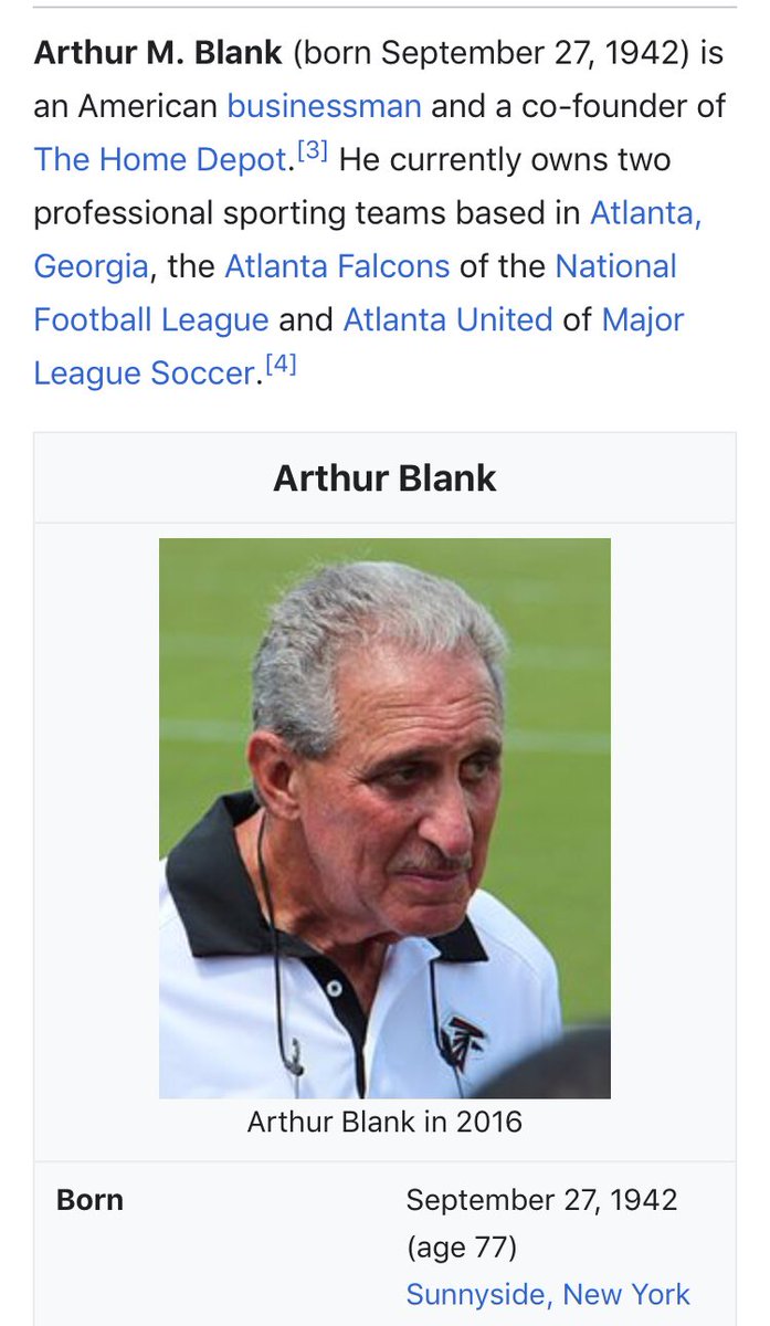 42/ ARTHUR BLANKCo-Founder of Home DepotThe opposite of his HD co-founder Bernie Marcus (#39), Blank gave the most of any NFL owner to [BO] & mocked Kraft for his support of TrumpAlso HRC donorNot much else I found with basic searches