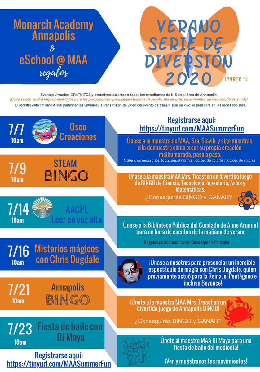 Announcing the MAA Summer Fun Series!! To stay in touch &amp; to offer some summer fun, MAA has designed a Summer Fun Series of opportunities for our students &amp; students in Annapolis (invite your friends &amp; neighbors)! Register here: tinyurl.com/MAASummerFun #AACPSAwesome #MAASummerFun