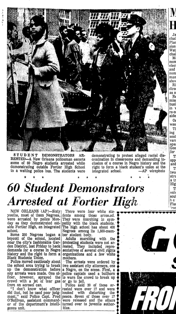 Fifty-one years ago, Fortier students were tear-gassed when they peacefully demonstrated for a course in Black history and the right to a Black student union. Tomorrow <a href="/prideoflusher/">Lusher Renaming Comittee</a> and the Lusher Black Student Union say they are following that path.