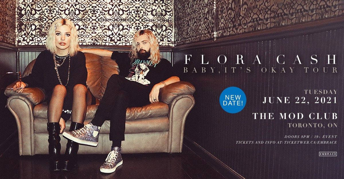 EmbracePresents's tweet photo. .@floracash at @modclubtheatre has been rescheduled to June 22, 2021. Your tickets will be honoured for the new date. We'll email ticket holders directly with details. Visit https://t.co/ZssZF9T38R for more info. https://t.co/W1vDGjHaoy