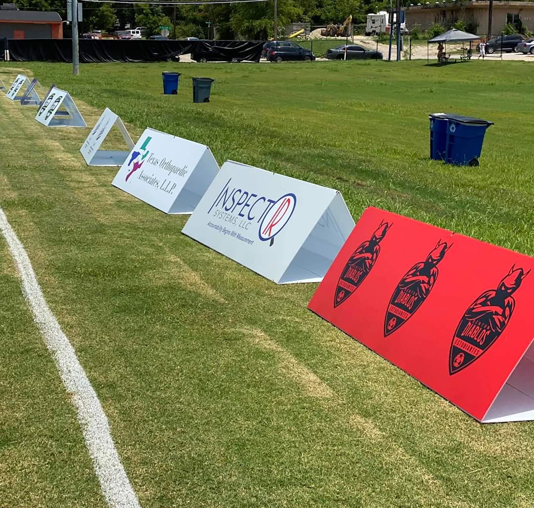 Getting ready for some LIVE soccer at Martin Field. The Roja League is a celebration of the return of soccer. All teams will have signage &amp; sponsors at all games. This is community soccer for everyone in the soccer community! Special Thanks to COVID-19 Testing partner <a href="/inspect_ir/">inspectIR</a>