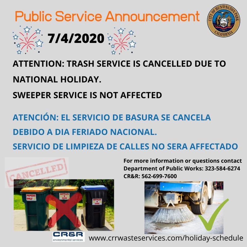 Public Service Announcement.