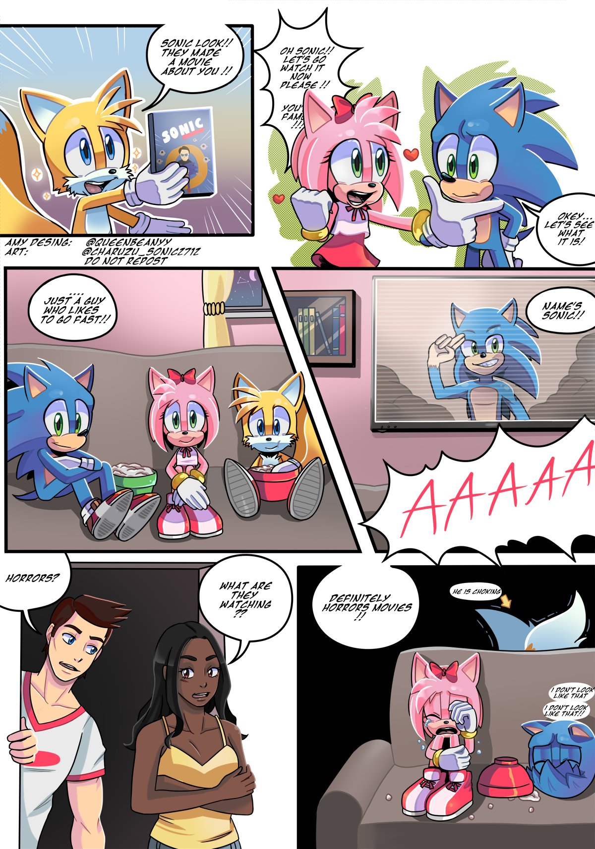 Do you guys think a sonic amy relationship would work or not? (Comic by  charuzu) : r/SonicTheMovie