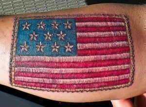 TheAshleysRR's tweet photo. But...why does it look like one of those 4th of July sheetcakes from Costco? #BadTattooFriday #4thOfJulyEdition https://t.co/oE2wDI7wbS