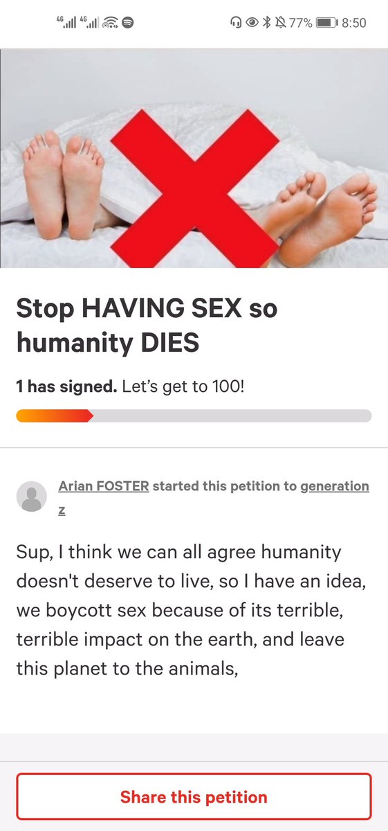 SweatosaurusRex's tweet image. sooooo, petition to stop having sex so humanity goes extinct, who made this masterpiece I wonder