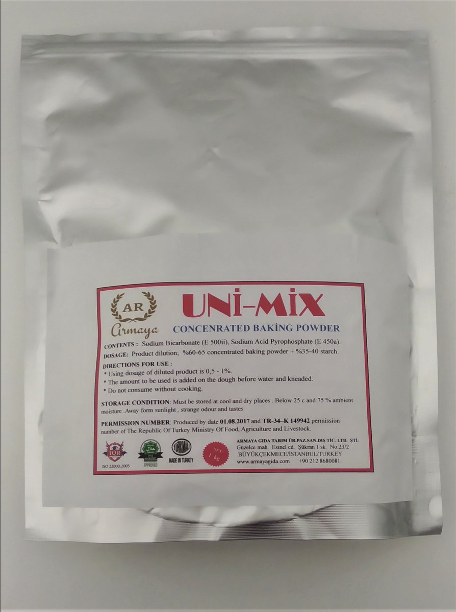Our Concentrated Bread Improver Products..
Our Concentrated Baking Powder Products..
Our Concentrated Whipping Cream Mix Products..
#breadimprover #bakingpowder #whippingcreammix #yeast #instantdryyeast #bakeryingredients #ameliorantdepanification 
 sadrikoseri@armayagida.com